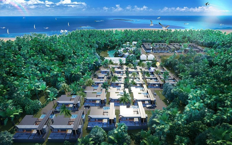 Two-storey villa with 2 bedrooms and a swimming pool in Mai Khao area, Phuket in Utopia Maikhao