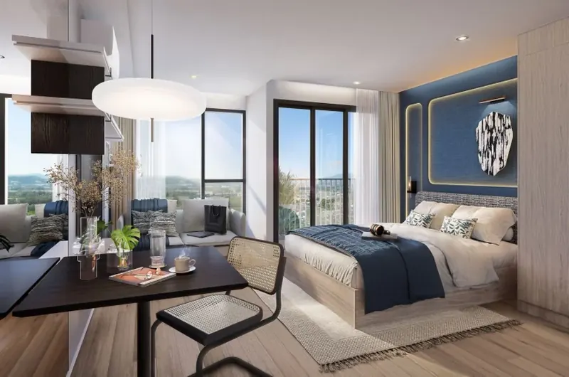 Bedroom of condo in Choeng Thale