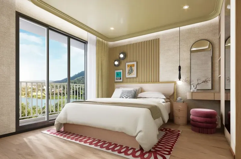 Bedroom of condo in Choeng Thale