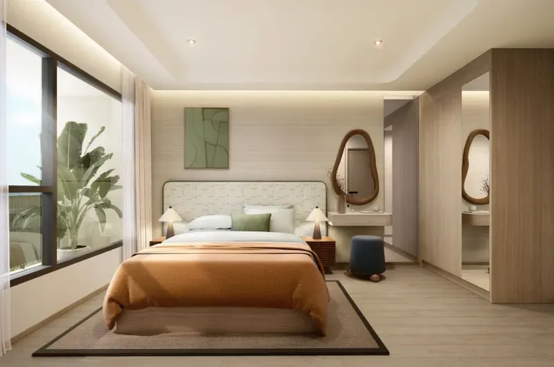 Bedroom of condo in Choeng Thale