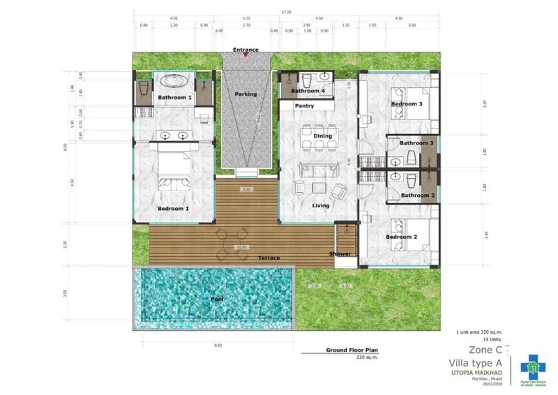 3 Bedroom Villa with Pool in Mai Khao, Phuket in Utopia Maikhao