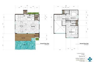 Two-storey villa with 2 bedrooms and a swimming pool in Mai Khao area, Phuket in Utopia Maikhao