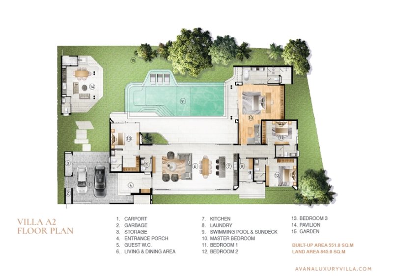 4 Bedroom Villa with Pool in Talang, Phuket at Avana Luxury villas