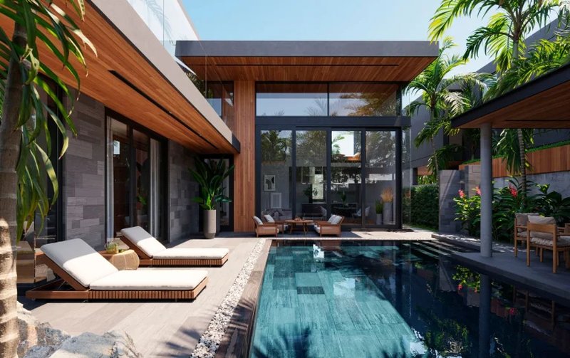 Two-storey 4 bedroom villa with private pool next to Lake on Chong Thal, Phuket in Redwood Luxury