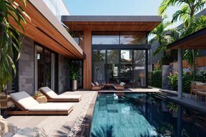 Two-storey 4 bedroom villa with private pool next to Lake on Chong Thal, Phuket in Redwood Luxury