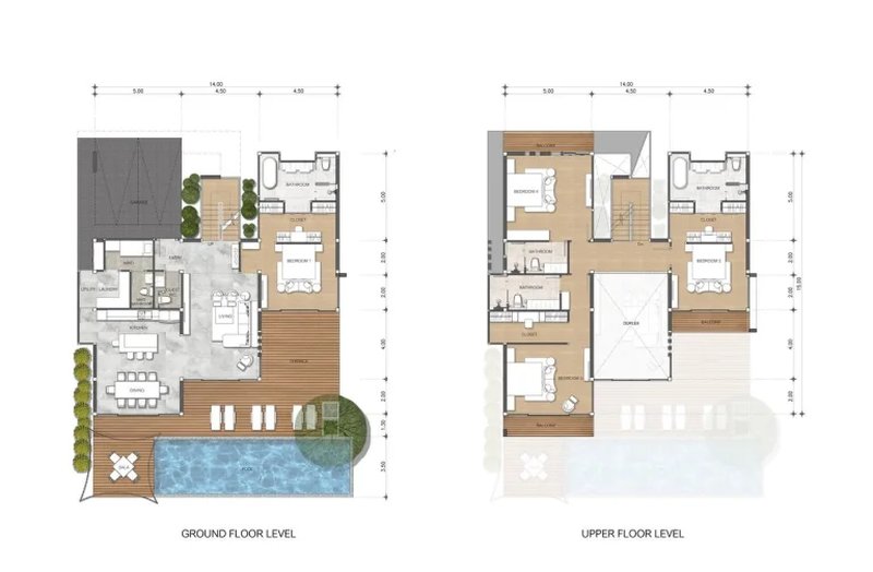 Two-storey villa with 4 bedrooms and private pool in Chalong area, Phuket at Unique Eco Viva