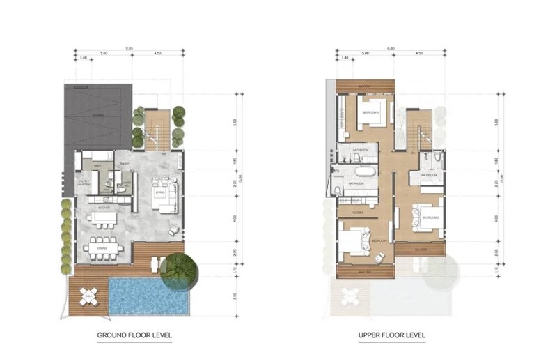 3 Bedroom villa with private pool in Chalong area, Phuket at Unique Eco Viva