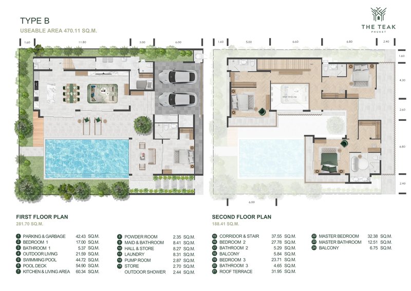 วิลล่าสองชั้น 5 ห้องนอนพร้อมสระว่ายน้ำส่วนตัวในบางเทา,ภูเก็ตที่ไม้สักภูเก็ตคอมเพล็กซ์