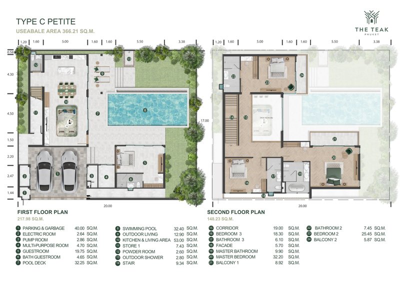 วิลล่าสองชั้น 4 ห้องนอนพร้อมสระว่ายน้ำส่วนตัวในบางเทา,ภูเก็ตที่ไม้สักภูเก็ตคอมเพล็กซ์