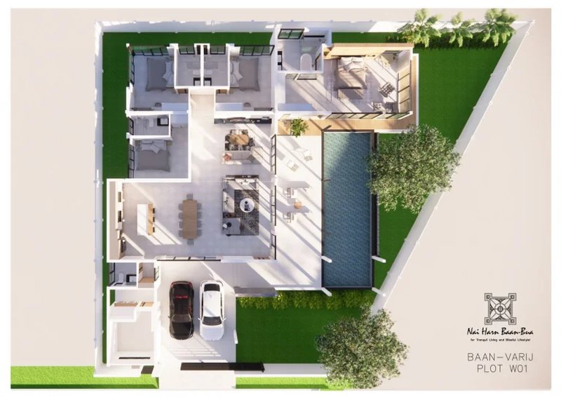 4 Bedroom Villa with private pool near Nai Harn Beach, Phuket in Baan Varij Complex