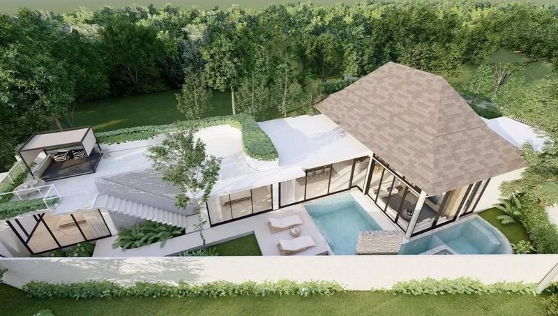 3 Bedroom Tropical Villa with Private Pool in Talang, Phuket at Redwood House @Yachan