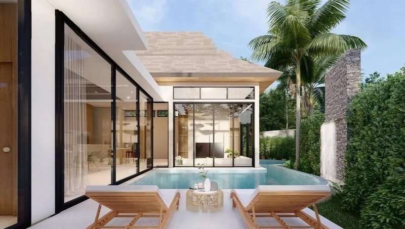 3 Bedroom Tropical Villa with Private Pool in Talang, Phuket at Redwood House @Yachan