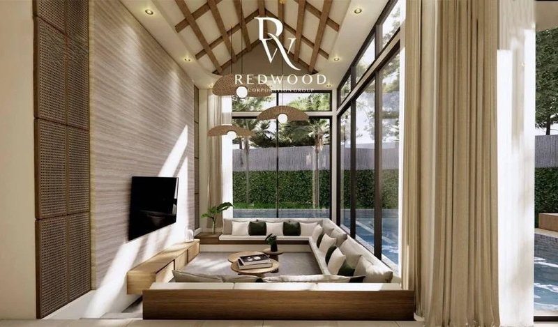 3 Bedroom Tropical Villa with Private Pool in Talang, Phuket at Redwood House @Yachan