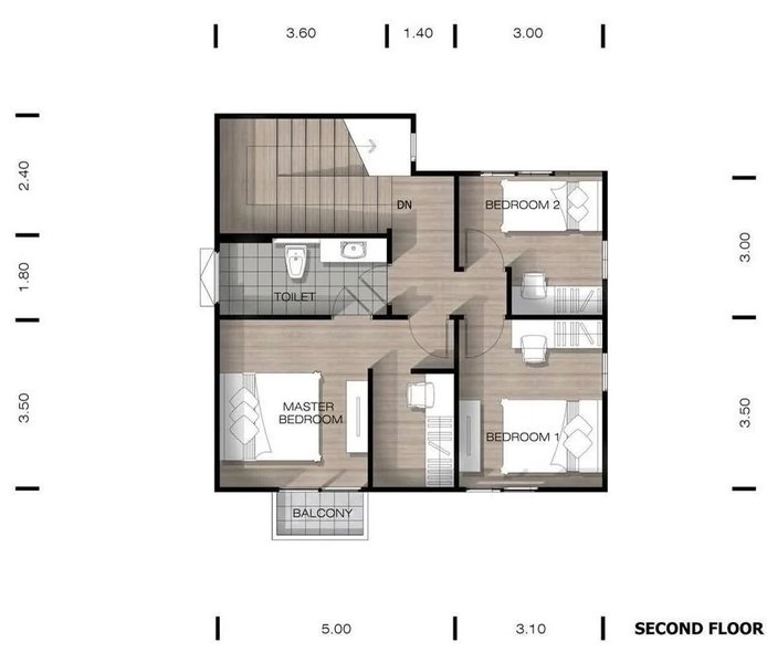 Finished two-storey house with spacious garden in Talang area, Phuket