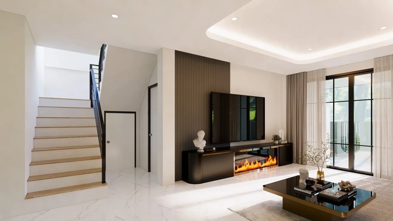 Современный двухэтажный дом с 4 спальнями в районе Вичит, Пхукет в  Phanasan Thep Anusorn village