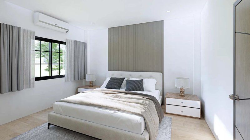 Современный двухэтажный дом с 4 спальнями в районе Вичит, Пхукет в  Phanasan Thep Anusorn village