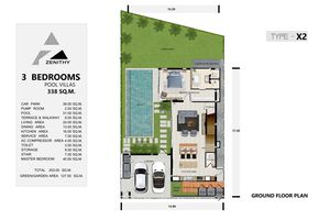 Two-storey 3 bedroom villa with private pool in Talang area, Phuket at Zenithy Connext Complex