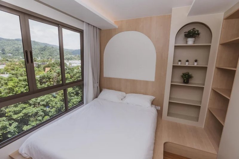 Studio apartment with panoramic mountain views near Kamala Beach, Phuket for rent in Fantasea Condo Kamala complex