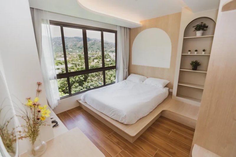 Studio apartment with panoramic mountain views near Kamala Beach, Phuket for rent in Fantasea Condo Kamala complex