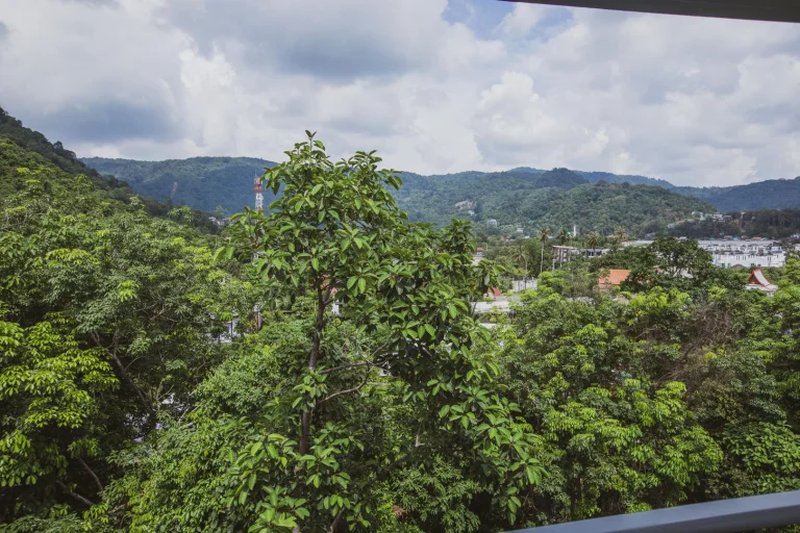 Studio apartment with panoramic mountain views near Kamala Beach, Phuket for rent in Fantasea Condo Kamala complex
