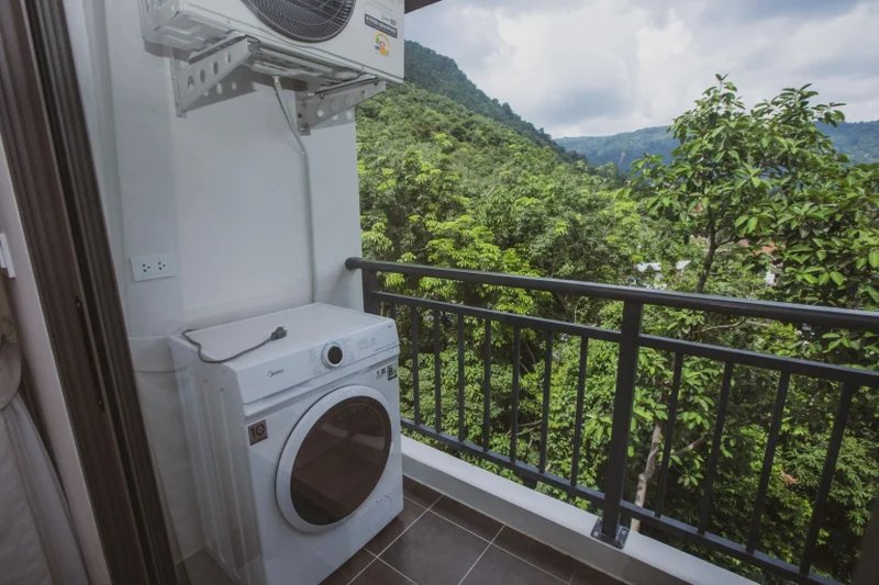 Studio apartment with panoramic mountain views near Kamala Beach, Phuket for rent in Fantasea Condo Kamala complex
