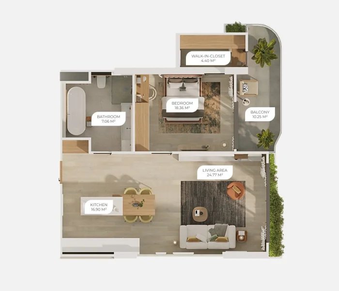 1 Bedroom Corner Apartment near Layan Beach, Phuket in Layan Green Park