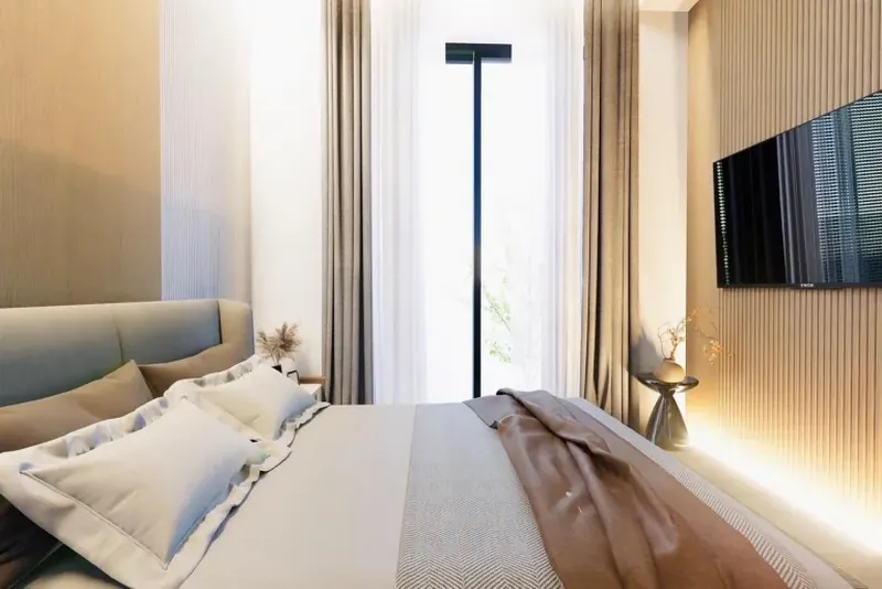 ห้องนอนของวิลล่า ในเทพกระษัตรี