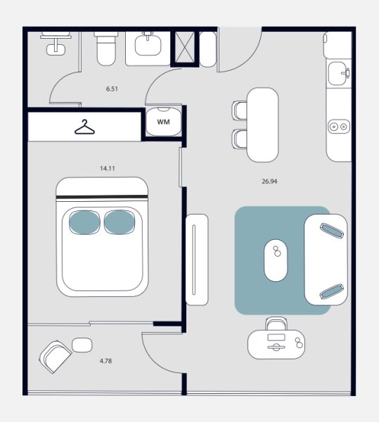 One Bedroom Deluxe Condo Apartment in Rawai, Phuket at Essence Residence