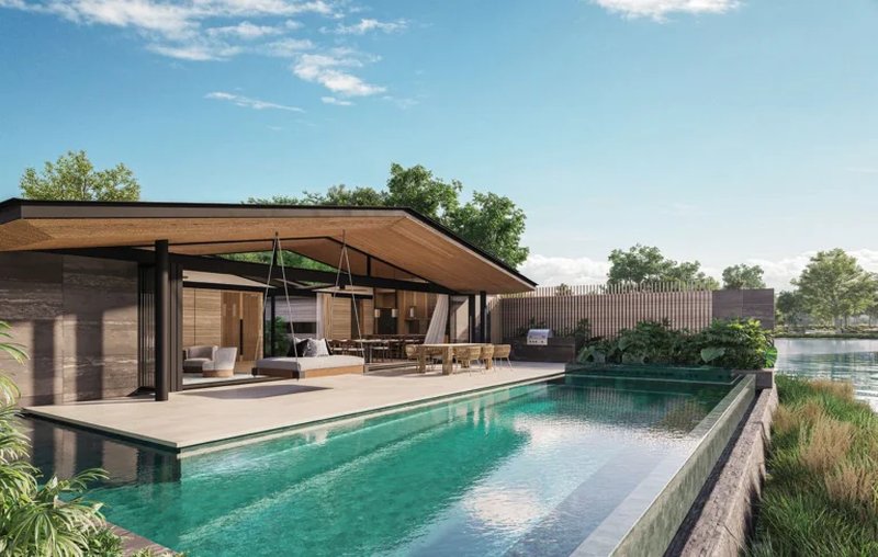 Luxury villa with pool on the lake in Laguna area, Phuket in the elite complex Laguna Lakelands Waterfront Villas