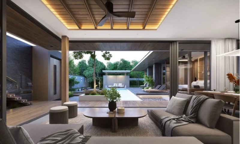 Двухэтажная вилла с 3 спальнями и бассейном в районе Чернг Талай, Пхукет в Villa Maya