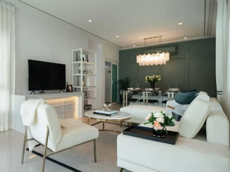 Living room of villa in Pa Khlok