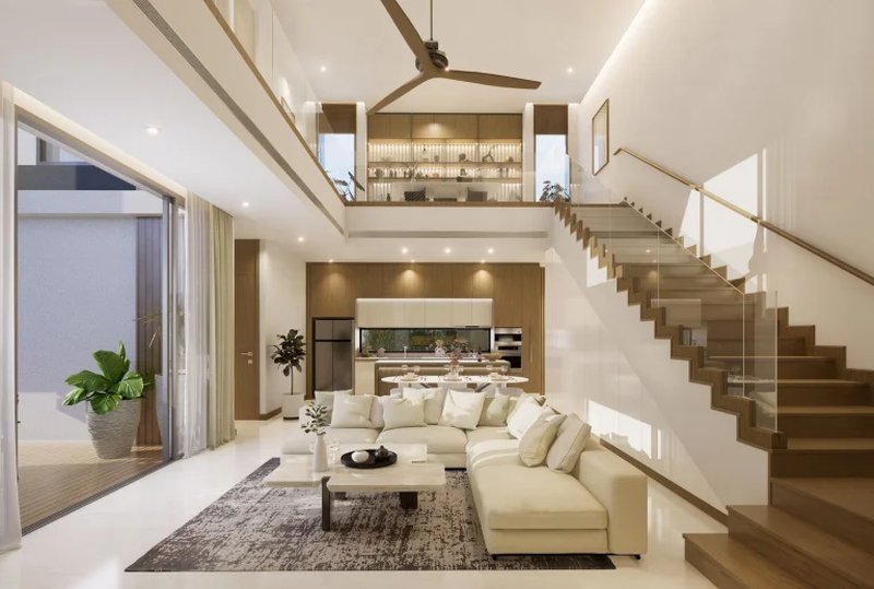 Two-storey villa with pool in Bang Tao, Phuket at Serene Raya Villas