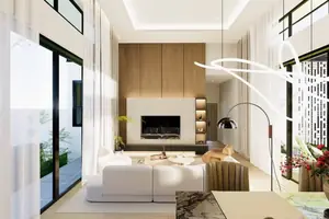 ห้องนั่งเล่นของวิลล่า ในเทพกระษัตรี
