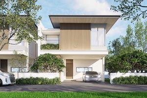 Two-storey 3 bedroom villa with private pool next to HeadStart International School, Phuket in the new MORI complex