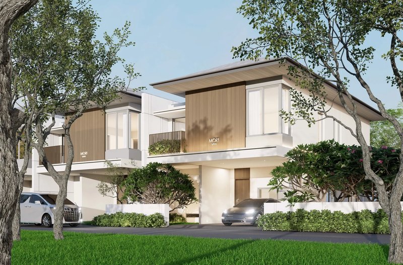 Two-storey 3 bedroom villa with private pool next to HeadStart International School, Phuket in the new MORI complex
