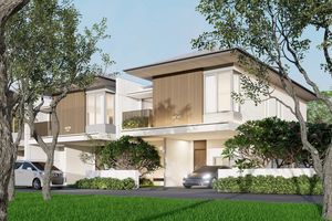 Two-storey 3 bedroom villa with private pool next to HeadStart International School, Phuket in the new MORI complex