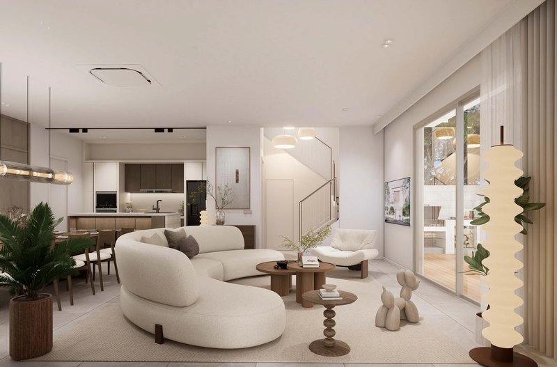 Two-storey 3 bedroom villa with private pool next to HeadStart International School, Phuket in the new MORI complex