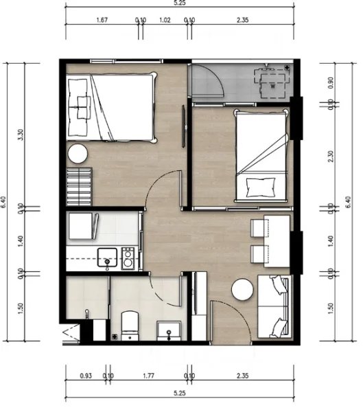 1 Bedroom Apartment in Katu District, Phuket at The Origin Kathu - Patong