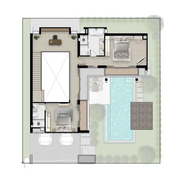 3 Bedroom Villa with Pool in Talang Area, Phuket at Serene Raya Bang Jo