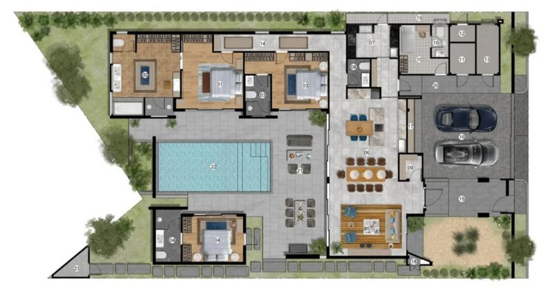 3 Bedroom Villa with pool in Talang area, Phuket at Alinda Villas