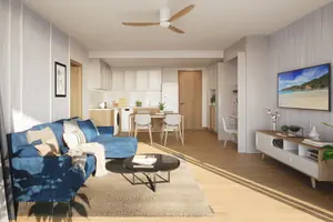 Living room of condo in Bangtao