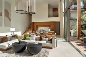 Living room of villa in Choeng Thale