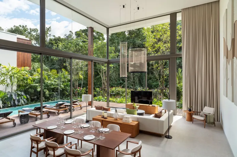 Living room of villa in Choeng Thale