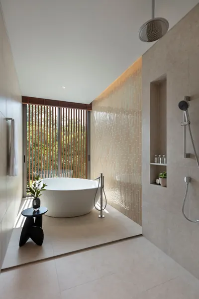 Bathroom of villa in Choeng Thale