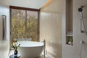 Bathroom of villa in Choeng Thale