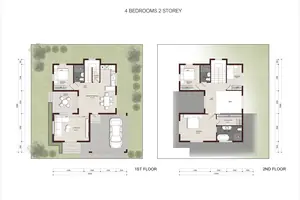Floor plan of villa in Chalong