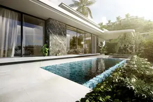 Pool area of villa in Sakhu