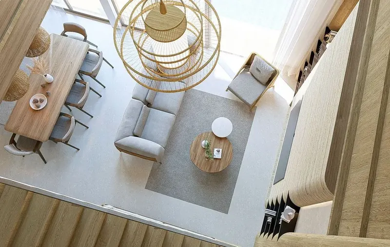 Living room of villa in Si Sunthon