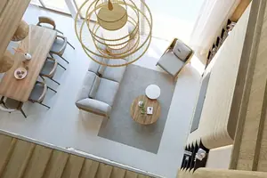Living room of villa in Si Sunthon