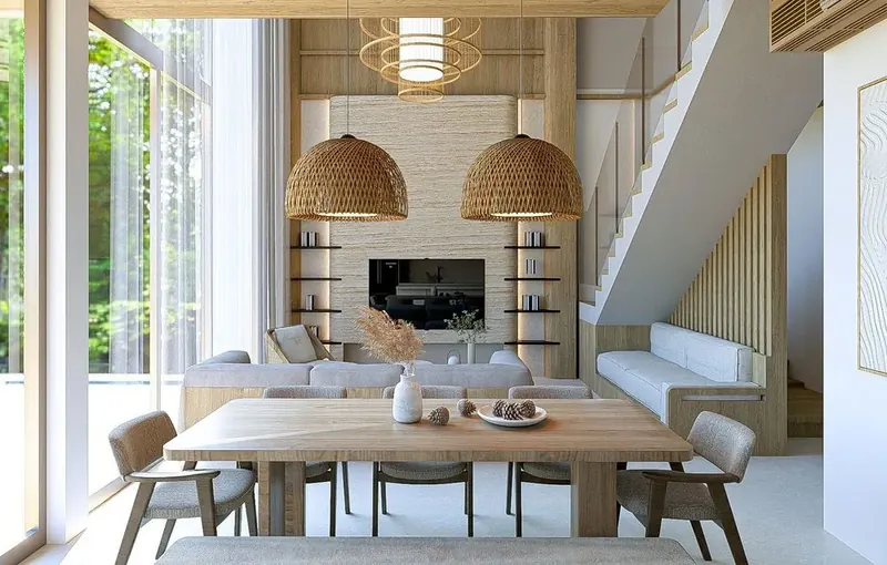 Living room of villa in Si Sunthon